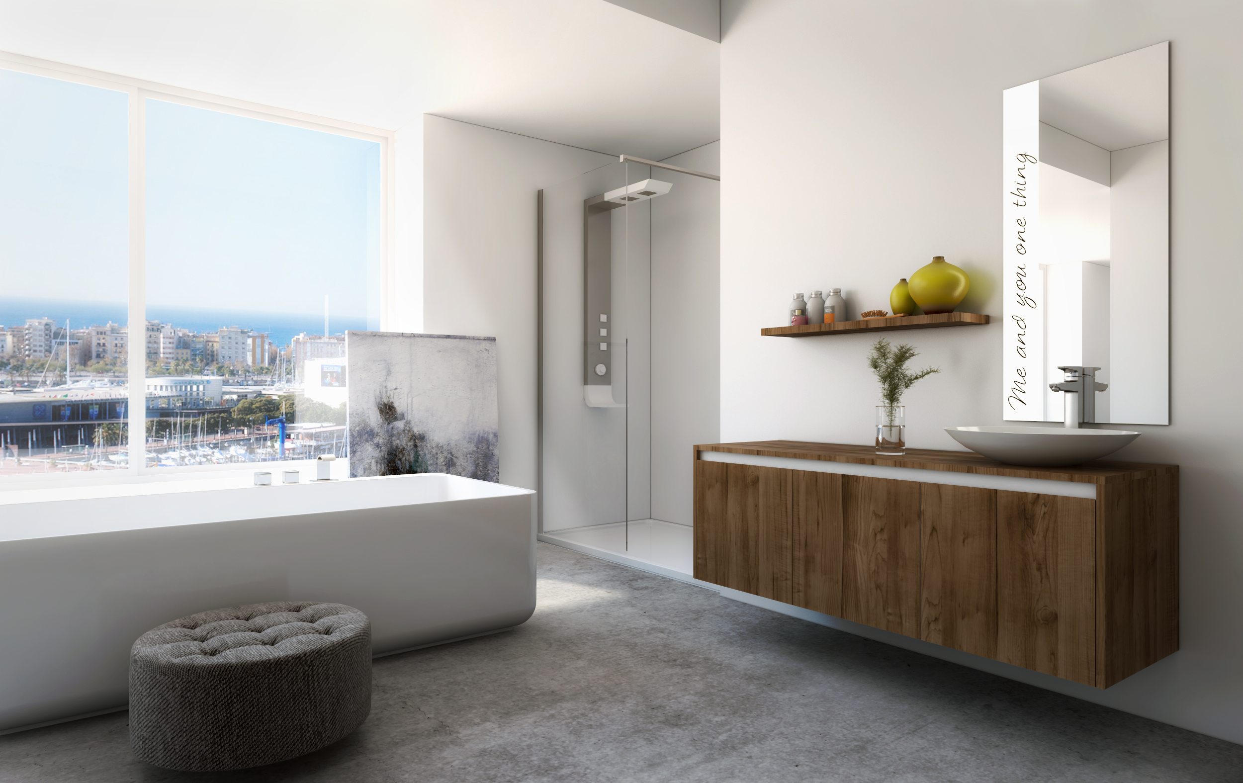 Imágenes 3D mobiliario baño para catálogo